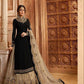 Foux Georgette Black Embroidered Anarkali Lehenga Suit Salwar Suit Gown for women Semi-Stitched Top and Duppata With Lehenga