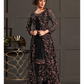 Black Designer Salwar Kameez Pant Suits Indian Pakistani Wear Shalwar Trouser Pant with Long Shrug Dress