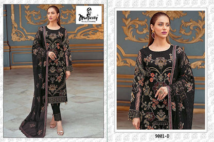 Blue Faux Georgette Heavy Embrodery Work Designer Pakistani Suit For Womans