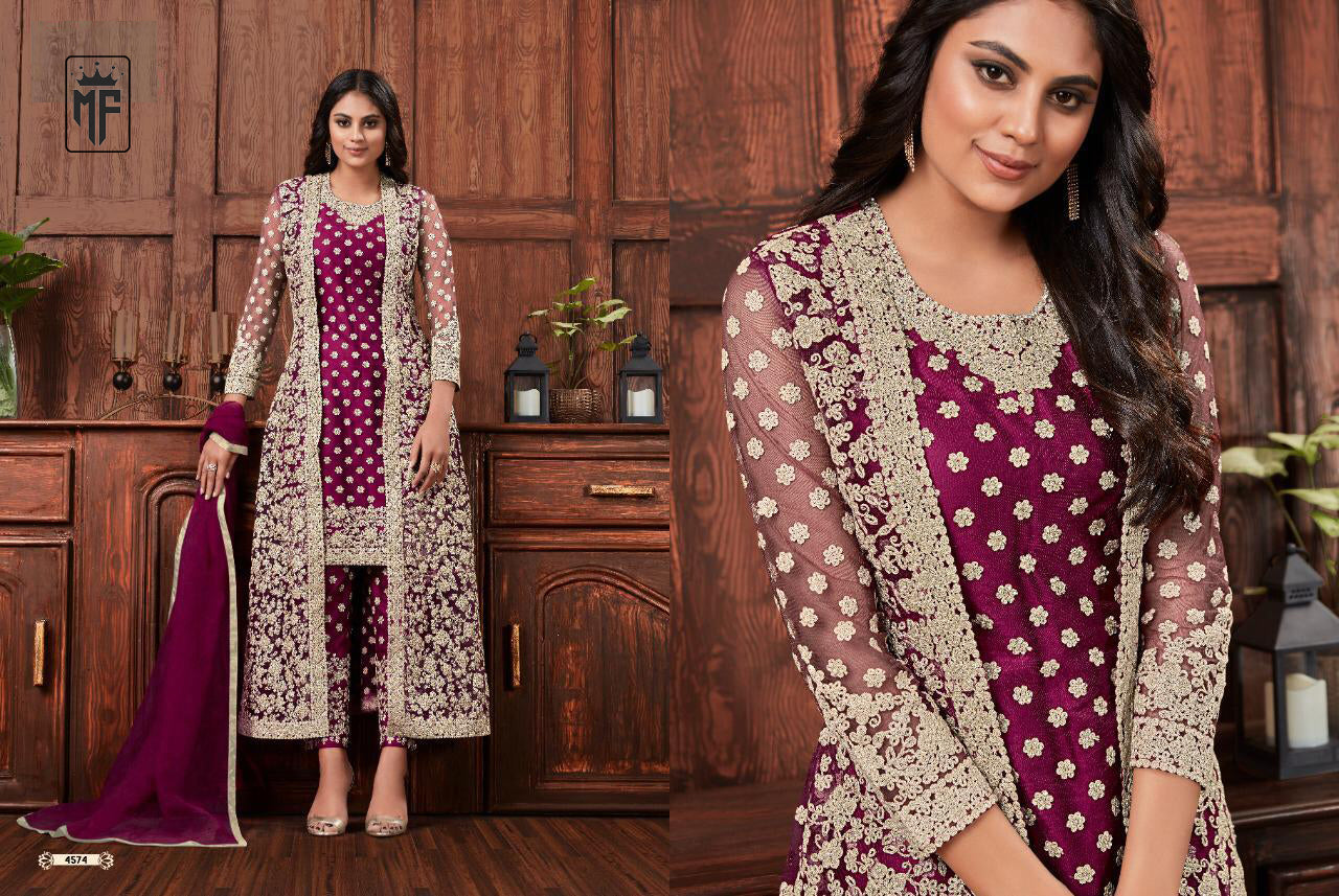 Maroon New Indian Jacket Stylish Women's Wear Designer Shalwar Kameez Suits Ready to Wear With Heavy Embroidery Worked Trouser Pant Dupatta Dresses