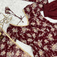 PURE FOX GEORGETTE MULTI FLORAL PRINT FABRIC FULLY FLAIR ANARKALI, WITH DUPPTA SET, PENT READY TO WEAR
