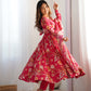 PURE SOFT ORGANZA SILK FABRIC FULLY FLAIR KALI PATTERN AND CANVAS PATTA WITH DUPPTA SET, PANT READY TO WEAR