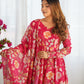 PURE SOFT ORGANZA SILK FABRIC FULLY FLAIR KALI PATTERN AND CANVAS PATTA WITH DUPPTA SET, PANT READY TO WEAR