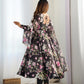 PURE SOFT ORGANZA SILK FABRIC FULLY FLAIR KALI PATTERN AND CANVAS PATTA WITH DUPPTA SET, PANT READY TO WEAR