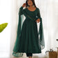 PURE FOX GEORGETTE LAHERIYA PRINT FABRIC FULLY FLAIR ANARKALI, WITH DUPATTA SET, PANT READY TO WEAR