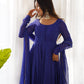 PURE FOX GEORGETTE LAHERIYA PRINT FABRIC FULLY FLAIR ANARKALI, WITH DUPATTA SET, PANT READY TO WEAR