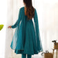 PURE FOX GEORGETTE LAHERIYA PRINT FABRIC FULLY FLAIR ANARKALI, WITH DUPATTA SET, PANT READY TO WEAR