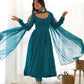 PURE FOX GEORGETTE LAHERIYA PRINT FABRIC FULLY FLAIR ANARKALI, WITH DUPATTA SET, PANT READY TO WEAR