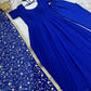 Pure Soft Faux Georgette Floral Print Anarkali Gown Pent With Dupatta