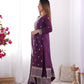 BEAUTIFUL PURE CHINON SILK FABRIC STRAIGHT FIT KURTA WITH DUPPTA SET, TROUSERS, READY TO WEAR
