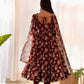 PURE FOX GEORGETTE MULTI FLORAL PRINT FABRIC FULLY FLAIR ANARKALI, WITH DUPPTA SET, PENT READY TO WEAR