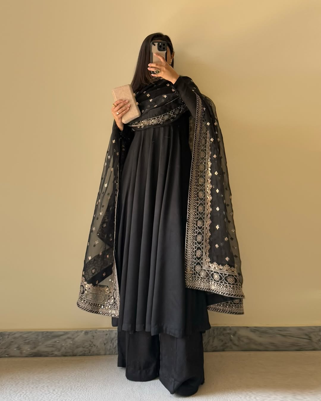 BEAUTIFUL PURE FOX GEORGETTE FABRIC  KURTA WITH DUPPTA SET,PLAZZO READY TO WEAR