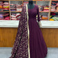 Pure Soft Faux Georgette Floral Print Anarkali Gown Pent With Dupatta
