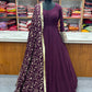 Pure Soft Faux Georgette Floral Print Anarkali Gown Pent With Dupatta