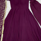 Pure Soft Faux Georgette Floral Print Anarkali Gown Pent With Dupatta