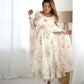 PURE SOFT ORGANZA SILK FABRIC FULLY FLAIR KALI PATTERN AND CANVAS PATTA WITH DUPPTA SET, PANT READY TO WEAR