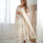 PURE SOFT ORGANZA SILK FABRIC FULLY FLAIR KALI PATTERN AND CANVAS PATTA WITH DUPPTA SET, PANT READY TO WEAR