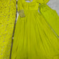 Pure Soft Faux Georgette Floral Print Anarkali Gown Pent With Dupatta