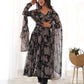 PURE FOX GEORGETTE MULTI FLORAL PRINT FABRIC FULLY FLAIR ANARKALI, WITH DUPPTA SET, PENT READY TO WEAR