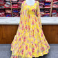PURE SOFT FOX GEORGETTE FLORAL PRINT FABRIC FULLY FLAIR ANARKALI,WITH DUPPTA SET,PENT READY TO WEAR