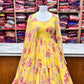 PURE SOFT FOX GEORGETTE FLORAL PRINT FABRIC FULLY FLAIR ANARKALI,WITH DUPPTA SET,PENT READY TO WEAR