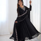 PURE SOFT FOX GEORGETTE FABRIC FULLY FLAIR ANARKALI, WITH DUPPTA SET, PENT READY TO WEAR