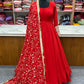 Pure Soft Faux Georgette Floral Print Anarkali Gown Pent With Dupatta