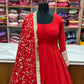Pure Soft Faux Georgette Floral Print Anarkali Gown Pent With Dupatta