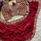 Heavy Faux Georgette Saree with Sequin Work, Mirror Lace Border & Embroidered Blouse