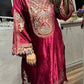 Designer Heavy Viscose Velvet Suit Set with Full Embroidery & Sequins Work Fully Stitched Top and Pant for Women Party & Wedding Wear