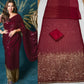 Women’s 60 GSM Georgette Saree with Heavy 5MM & 3MM Dual Sequin Embroidery | Cutwork Lace Border | 4.4M Work Done | Silk Blouse | Party & Festive Wear