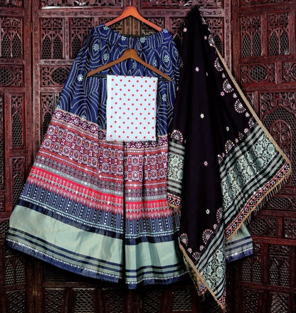 Lehenga choli dupatta Exclusive Butter Silk chaniya Choli With Digital Print Work Lehenga Choli Dupatta For Women Bollywood wedding Lehenga By Dealbazaars