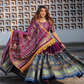 Mind-blowing Wine Color Butter Silk Printed Mirror Work Lehenga Choli For Festive Wear By Dealbazaars