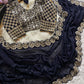Heavy Faux Georgette Saree with Sequin Work, Mirror Lace Border & Embroidered Blouse