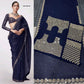 Heavy Faux Georgette Saree with Sequin Work, Mirror Lace Border & Embroidered Blouse