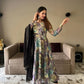 Multi Color Digital Print Tebby Organza Anarkali Gown