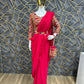 Rani pink Function Special Georgette with Party wear look saree, Fullystich blouse, designer Purce collection