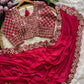 Heavy Faux Georgette Saree with Sequin Work, Mirror Lace Border & Embroidered Blouse
