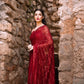 Red Bollywood Celebrity Style Designer Sequence Lace Border Saree Indian Wedding Beautiful Saree Customize Silk Blouse With Ready To Wear Saree