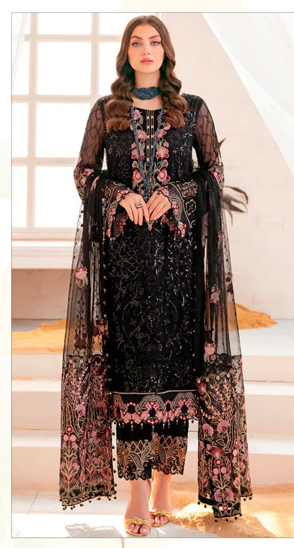 Georgette Beautiful Embroidery Work Stylish Designer Pakistani  Salwar Kameez Suit For Womens