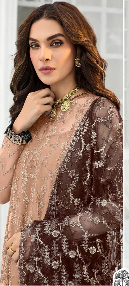 Bridal Heavy Georgette Embroidary Siqance Work  Indian Pakistani Designer Party Wear Floral Dress Anarkali Gown