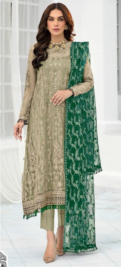 Bridal Heavy Georgette Embroidary Siqance Work  Indian Pakistani Designer Party Wear Floral Dress Anarkali Gown