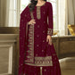Embroidered Semi Stitched Georgette Salwar Suit Material For Wedding Functions