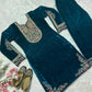 Designer Heavy Viscose Velvet Suit Set with Full Embroidery & Sequins Work Fully Stitched Top and Pant for Women Party & Wedding Wear