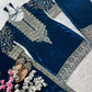 Designer Heavy Viscose Velvet Suit Set with Full Embroidery & Sequins Work, Fully Stitched Top, Pant & Dupatta Party & Wedding Wear for Women