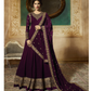 Maroon Indian Stylish Designer Bollywood Party Wear Anarkali Salwar Suit Dress Material Unstitched For Women