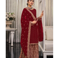 Traditional Wear Embroidery Work Palazzo Suit Georgette Pakistani Salwar Suit For Womens