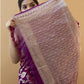 Beautiful wine color soft lichi silk saree for women, jacquard saree with zari weaving work, banarasi saree for funciton, wedding saree