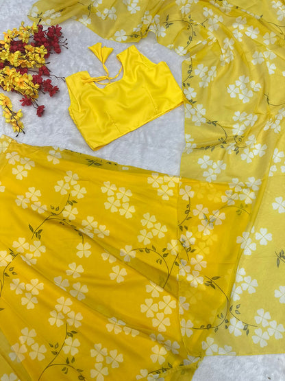 NEW DESIGNER DIGITAL PRINT TEBY SILK PARTY WEAR LAHENGA  WITH STICH CHOLI