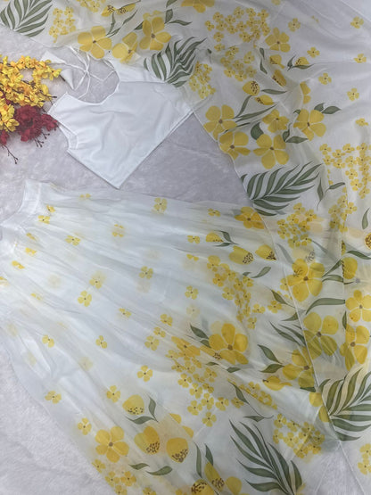 NEW DESIGNER DIGITAL PRINT TEBY SILK PARTY WEAR LAHENGA  WITH STICH CHOLI